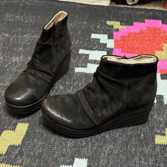 MIZ MOOZ Zane Platform Wedge Suede Leather Bootie, Black, EU 40 - Picture 7 of 17